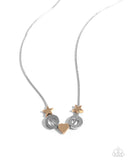 Paparazzi "Low-Key Layers" Silver Necklace & Earring Set Paparazzi Jewelry