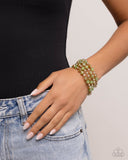 Paparazzi "Refined Reality" Green Bracelet Paparazzi Jewelry