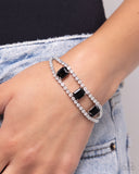 Paparazzi "Embedded Elegance" Black Bracelet Paparazzi Jewelry