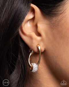 Paparazzi "Secret Standout" Gold Clip On Earrings Paparazzi Jewelry