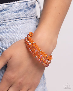 Paparazzi "Cultured Cause" Orange Bracelet Paparazzi Jewelry