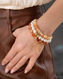 Paparazzi "Marbled Mirage" Orange Fashion Fix Bracelet Paparazzi Jewelry