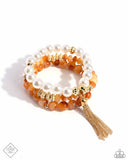 Paparazzi "Marbled Mirage" Orange Fashion Fix Bracelet Paparazzi Jewelry