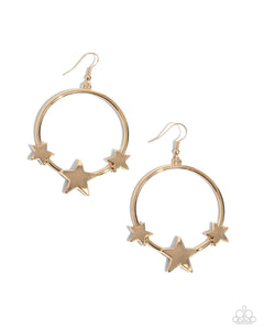 Paparazzi "Let SPARKLE Ring!" Gold Earrings Paparazzi Jewelry