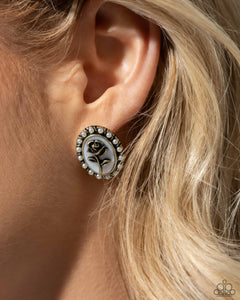 Paparazzi "Rosy Relic" Brass Post Earrings Paparazzi Jewelry