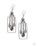 Paparazzi "Framed Feature" Silver Earrings Paparazzi Jewelry