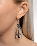 Paparazzi "Framed Feature" Silver Earrings Paparazzi Jewelry