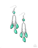 Paparazzi "Winged Wardrobe" Green Earrings Paparazzi Jewelry