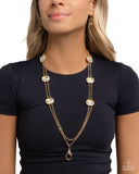 Paparazzi "Pocketful of Sunshine" Gold Lanyard Necklace & Earring Set Paparazzi Jewelry