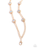 Paparazzi "Pocketful of Sunshine" Gold Lanyard Necklace & Earring Set Paparazzi Jewelry