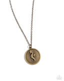 Paparazzi "Seahorse Solo" Brass Necklace & Earring Set Paparazzi Jewelry