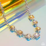 Paparazzi "Bejeweled Bravado" Yellow Necklace & Earring Set Paparazzi Jewelry