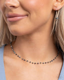 Paparazzi "Chiseled Candidate" Blue Necklace & Earring Set Paparazzi Jewelry