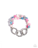 Paparazzi "Hammered Haven" Pink Bracelet Paparazzi Jewelry