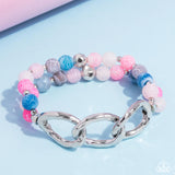 Paparazzi "Hammered Haven" Pink Bracelet Paparazzi Jewelry