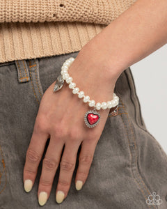 Paparazzi "Heart-struck Haven" Red Bracelet Paparazzi Jewelry