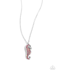 Paparazzi "Seahorse Sailor" Pink Necklace & Earring Set Paparazzi Jewelry