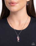 Paparazzi "Seahorse Sailor" Pink Necklace & Earring Set Paparazzi Jewelry