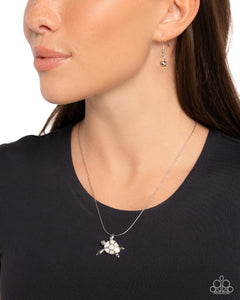 Paparazzi "Sea Turtle Statement" White Necklace & Earring Set Paparazzi Jewelry