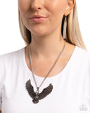 Paparazzi "Edgy Eagle" Silver Necklace & Earring Set Paparazzi Jewelry