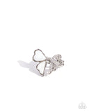 Paparazzi "BOW-stopper" White Ring Paparazzi Jewelry