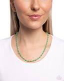 Paparazzi PREORDER "Beaded Belonging" Green Necklace & Earring Set Paparazzi Jewelry