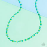 Paparazzi "Beaded Belonging" Green Necklace & Earring Set Paparazzi Jewelry