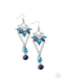 Paparazzi "Shoulder-Dusting Shimmer" Blue Earrings Paparazzi Jewelry