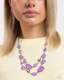 Paparazzi "BRIGHT Club" Purple Necklace & Earring Set Paparazzi Jewelry