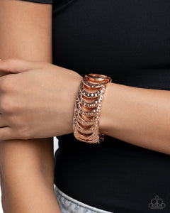 Paparazzi "Hardware Haute" Copper Bracelet Paparazzi Jewelry