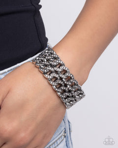 Paparazzi "Braided Bandit" White Bracelet Paparazzi Jewelry