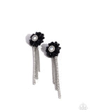 Paparazzi "Floral Fuel"  Black Post Earrings Paparazzi Jewelry