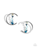 Paparazzi "Pronged Patchwork" Blue Post Earrings Paparazzi Jewelry