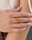 Paparazzi "Marbled Moderato" Orange Fashion Fix Ring Paparazzi Jewelry