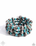 Paparazzi "Desert Demand" Blue Fashion Fix Bracelet Paparazzi Jewelry