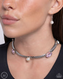 Paparazzi "Classy Collectable" Pink Choker Necklace & Earring Set Paparazzi Jewelry