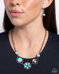 Paparazzi "Stony Someday" Copper Necklace & Earring Set Paparazzi Jewelry