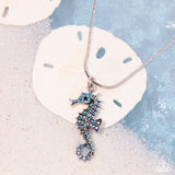 Paparazzi "Seahorse Shanty" Blue Necklace & Earring Set Paparazzi Jewelry