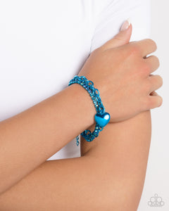 Paparazzi "Affectionate Accent" Blue Bracelet Paparazzi Jewelry