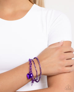 Paparazzi "Affectionate Accent" Purple Bracelet Paparazzi Jewelry