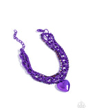 Paparazzi "Affectionate Accent" Purple Bracelet Paparazzi Jewelry