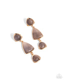 Paparazzi "Foreign Exchange" Brown Post Earrings Paparazzi Jewelry