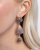Paparazzi "Foreign Exchange" Brown Post Earrings Paparazzi Jewelry