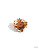 Paparazzi "Clear Comfort" Brown Ring Paparazzi Jewelry