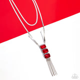 Paparazzi "Passionate Pageantry" Red Necklace & Earring Set Paparazzi Jewelry