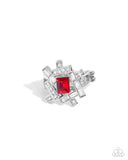 Paparazzi "Tastefully Tilted" Red Ring Paparazzi Jewelry