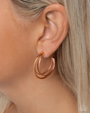 Paparazzi "Curly Charisma" Copper Post Earrings Paparazzi Jewelry