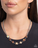 Paparazzi "Bejeweled Bravado" Brown Necklace & Earring Set Paparazzi Jewelry