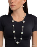 Paparazzi "Park Avenue Pearls" Silver Necklace & Earring Set Paparazzi Jewelry