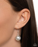 Paparazzi "Park Avenue Pearls" Silver Necklace & Earring Set Paparazzi Jewelry